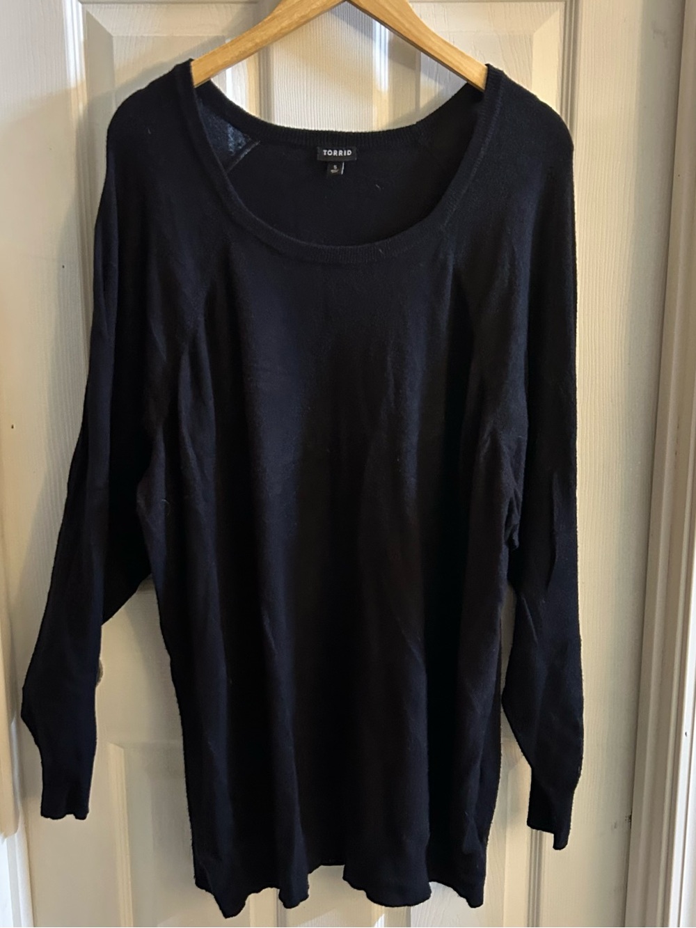 Torrid Black Scoop Neck Lightweight Soft-Knit Sweater